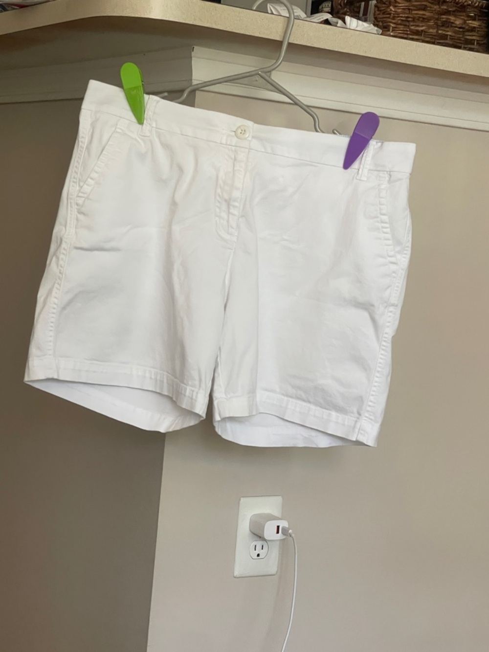 White Women's Chino Shorts